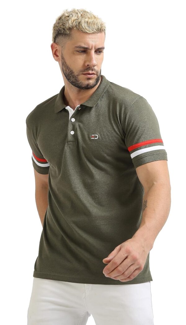 fanideaz Mens Lyned Collection Solid Striped Cotton Polo Stylish Shirt Branded Shirts for Men Formal Black Polo T-Shirt for Men Tshirts Shirts Casual to Formal Look