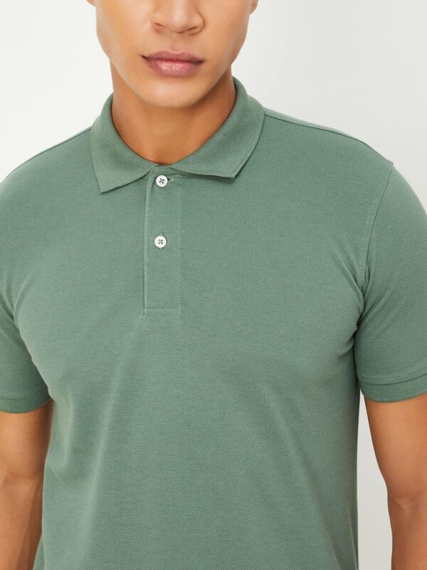 Max Mens Cotton Blend Solid Regular Fit T-Shirt - Image 4