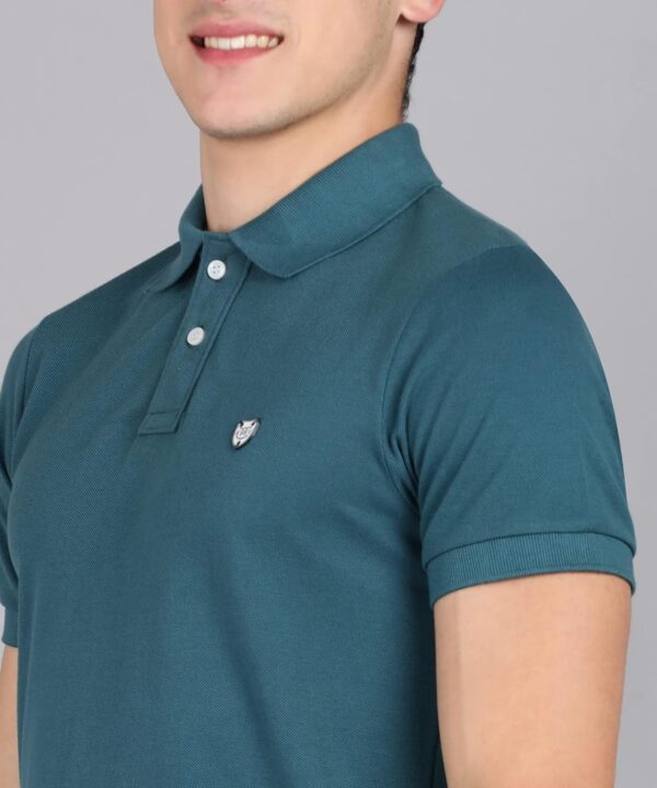 Alan Jones Clothing Men's Cotton Slim Fit Polo T-Shirt - Image 5