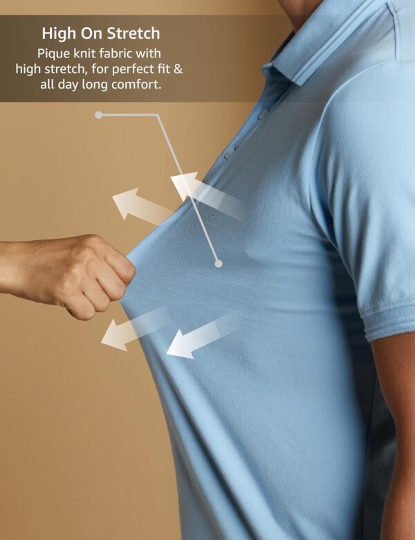 Symbol Premium Men's Cotton Stretch Solid Polo T-Shirt (Regular Fit | Pique Knit) - Image 4