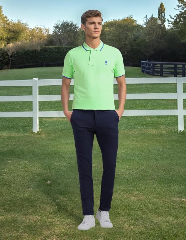 U.S. POLO ASSN. Men's Tipped Collar Pure Cotton Slim Fit Polo Shirt - Image 2