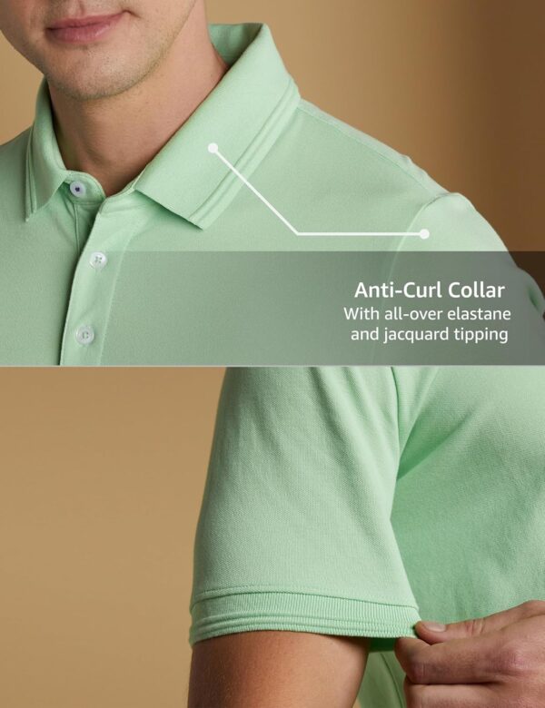 Symbol Premium Men's Cotton Stretch Solid Polo T-Shirt (Regular Fit | Pique Knit) - Image 5