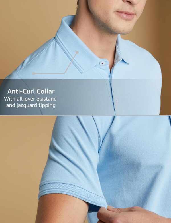 Symbol Premium Men's Cotton Stretch Solid Polo T-Shirt (Regular Fit | Pique Knit) - Image 5