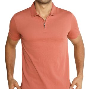 DAMENSCH Constant Men's All-Degree Thermoregulating Pique Contrast Neck Polo T-Shirt