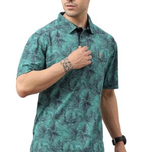 STELLERS Men's Premium Printed Polo T-Shirt's |Feather Touch Feel |Regular Fit| Odour Resistant| Anti-Static| Wrinkle Free | Quick Dry | Stretchable | Lightweight | Sweat-Proof