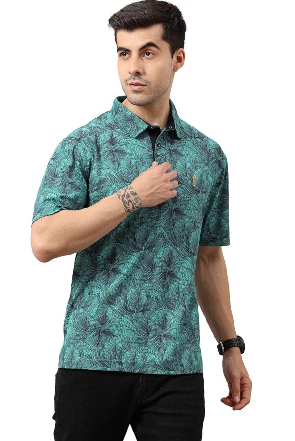 STELLERS Men's Premium Printed Polo T-Shirt's |Feather Touch Feel |Regular Fit| Odour Resistant| Anti-Static| Wrinkle Free | Quick Dry | Stretchable | Lightweight | Sweat-Proof