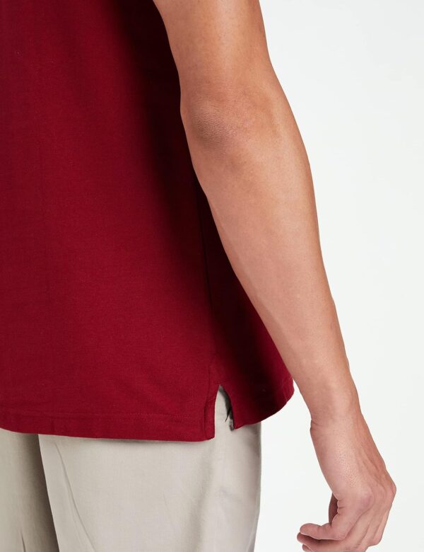 Van Heusen Men's Solid Regular Fit Polo (60032_Wine S) - Image 6