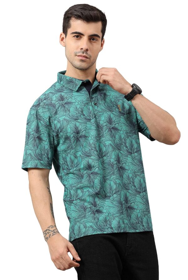 STELLERS Men's Premium Printed Polo T-Shirt's |Feather Touch Feel |Regular Fit| Odour Resistant| Anti-Static| Wrinkle Free | Quick Dry | Stretchable | Lightweight | Sweat-Proof - Image 4