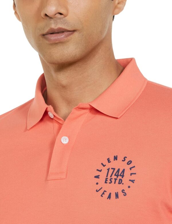 Allen Solly Men's Regular fit 100% Cotton Single Jersey Polo - Image 3