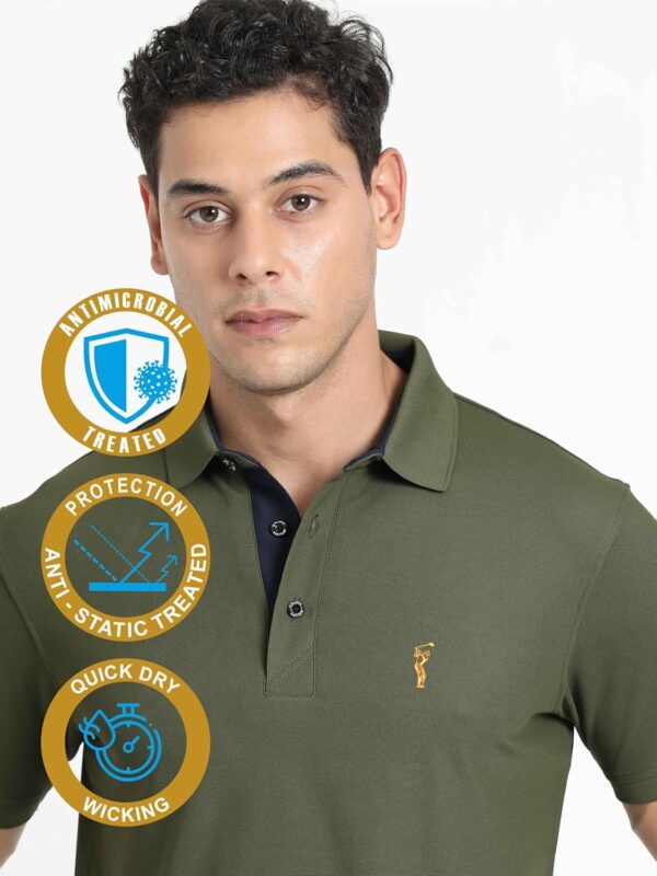 STELLERS Men's Premium Polo T-Shirt |Feather Touch Feel |Regular Fit| Odour Resistant| Anti-Static| Wrinkle Free | Quick Dry | Stretchable | Lightweight | Sweat-Proof - Image 4
