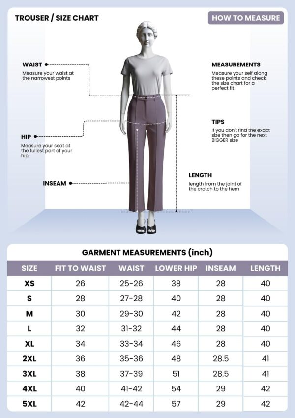 GRECIILOOKS Women High Rise High Waist Trousers Flared Korean Style Formal Pants| Elegant Workwear for Office, College & Events (Combo Pack of 2) - Image 4
