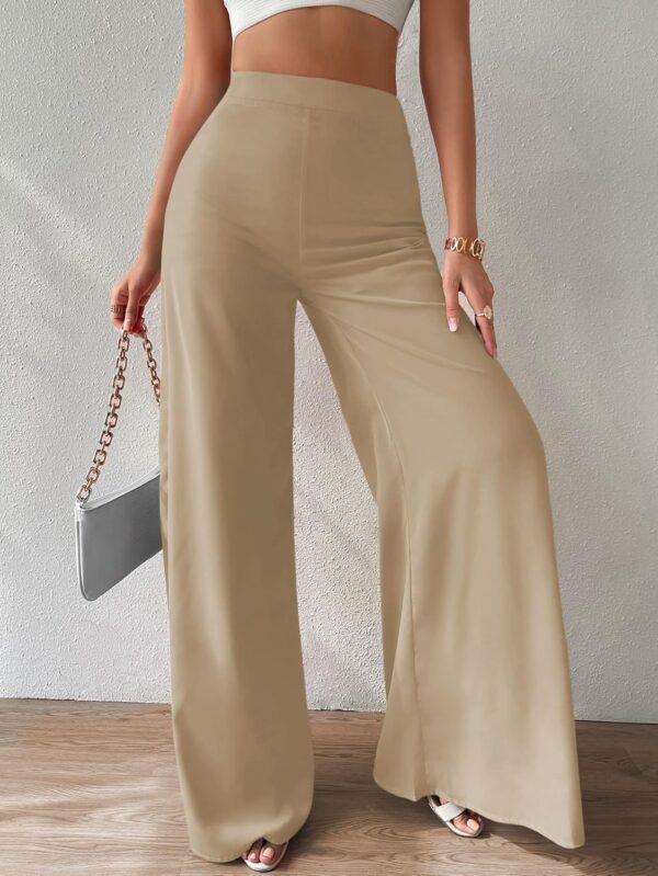 Sugathari Women's Black Frenchy High Waist Wide Leg Korean Baggy Pant Trousers (Pant 117) - Image 6