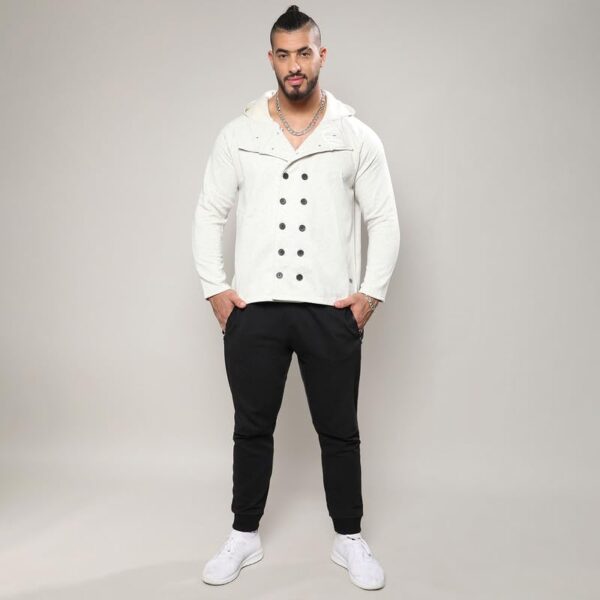 Instafab Plus Men's Jacket For Casual Wear | Plus-Size Fit | Long Sleeve | Hooded Neck | Zip Closure | Polyester Jacket Crafted With Comfort Fit For Everyday Wear - Image 5