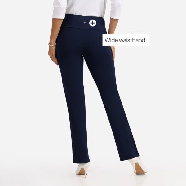 BlissClub Ultimate Straight Pants Trousers for Women with High Waist, Formal Pant for Women Office Wear with Wide Waistband - Image 2