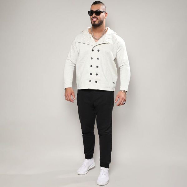 Instafab Plus Men's Jacket For Casual Wear | Plus-Size Fit | Long Sleeve | Hooded Neck | Zip Closure | Polyester Jacket Crafted With Comfort Fit For Everyday Wear - Image 6