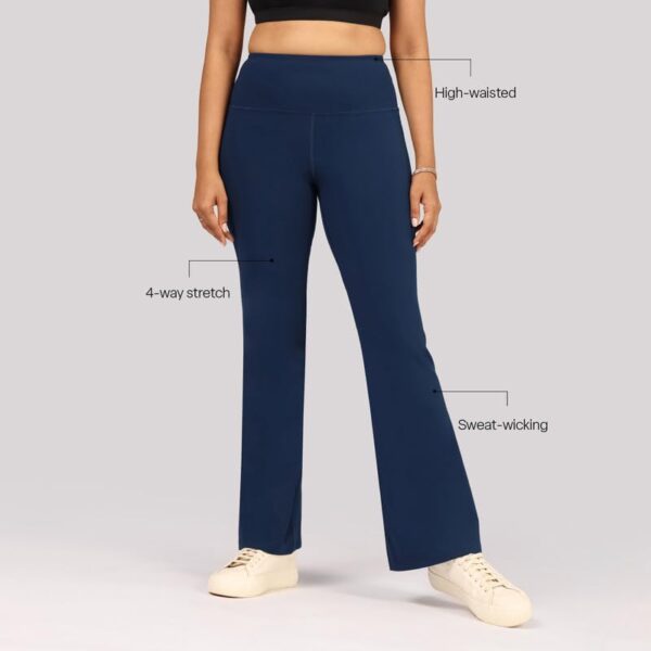 BlissClub Ultimate Flare Pants Lite Regular for Women Upto 5'4 ft | High Waist Trousers and Formal Pants for Office wear | Comfortable fit - Image 4