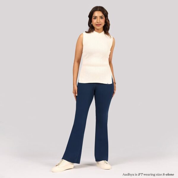 BlissClub Ultimate Flare Pants Lite Regular for Women Upto 5'4 ft | High Waist Trousers and Formal Pants for Office wear | Comfortable fit - Image 2