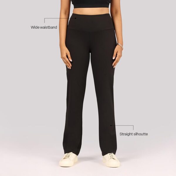 BlissClub Ultimate Straight Pants Trousers for Women with High Waist, Formal Pant for Women Office Wear with Wide Waistband - Image 3