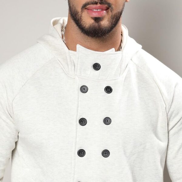 Instafab Plus Men's Jacket For Casual Wear | Plus-Size Fit | Long Sleeve | Hooded Neck | Zip Closure | Polyester Jacket Crafted With Comfort Fit For Everyday Wear - Image 7