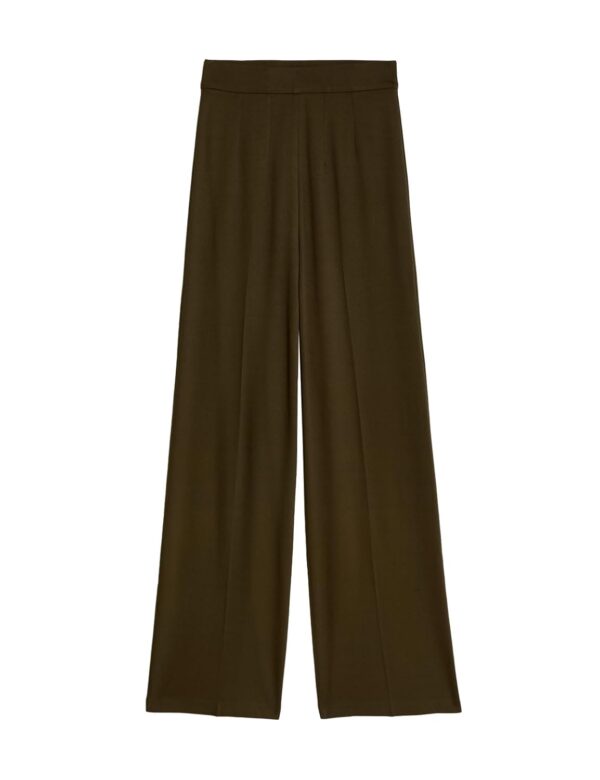 Marks & Spencer Womens Solid High Rise Wide Leg Trouser - Image 3