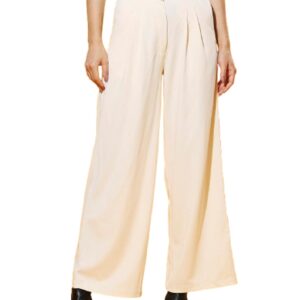 GRECIILOOKS Women's High Waist Formal Trousers | Formal Pants | Office Wear | High Rise Loose Fit Trousers Pants