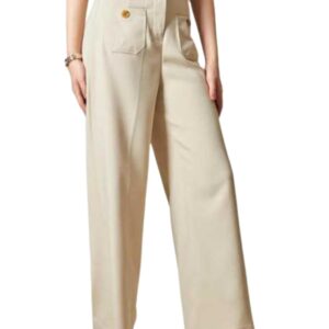 Leriya Fashion Trousers for Women – High Waist Korean Style Pants | Flared Formal Office Wear & Casual Parachute Cargo with Utility Pockets