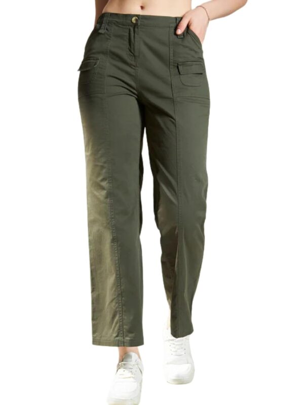 GRECIILOOKS Women High Rise High Waist Trousers Flared Korean Style Formal Pants| Elegant Workwear for Office, College & Events (Combo Pack of 2)