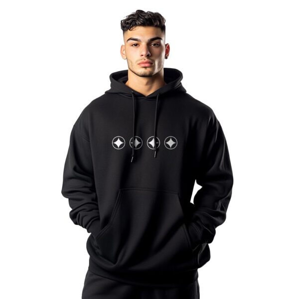 NOBERO Oversized Hoodies for Man Stylish | 280 GSM Rich Cotton Fleece Printed Oversized Fit Hooded Full Sleeve Oversized Sweatshirt for Men | Stylish Casual Wear Winter Hoodies for Men