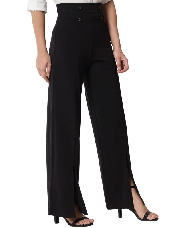 KOTTY Women's High Rise Polyester Blend Relaxed Fit Trousers - Image 2