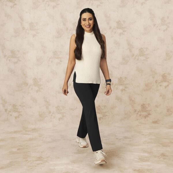 BlissClub Ultimate Straight Pants Trousers for Women with High Waist, Formal Pant for Women Office Wear with Wide Waistband - Image 2