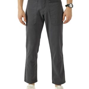 Thomas Scott Men's | Solid | Light Weight | Breathable Fabric | Mid Rise | Straight Fit | 100% Cotton | Button Waist | Chino Trouser | Pants