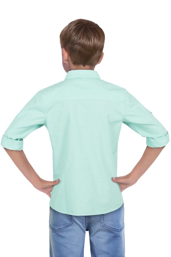 Allen Solly Boy's Cotton Solid Regular Fit Shirt - Image 2