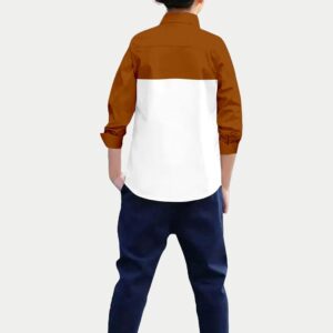 RAIZAX Boy Long Sleeve Pinted Pattern Shirts for Teens, Toddler Boys Kids Collared Button Down Shirt, Size 3-16 Years