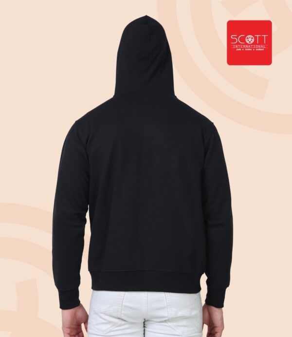 Scott International Hoodies for Men Winter Jackets for Man Sports Gym Jacket Cotton Sweatshirt with Zip Hoodies for Mens Stylish Black - Image 3