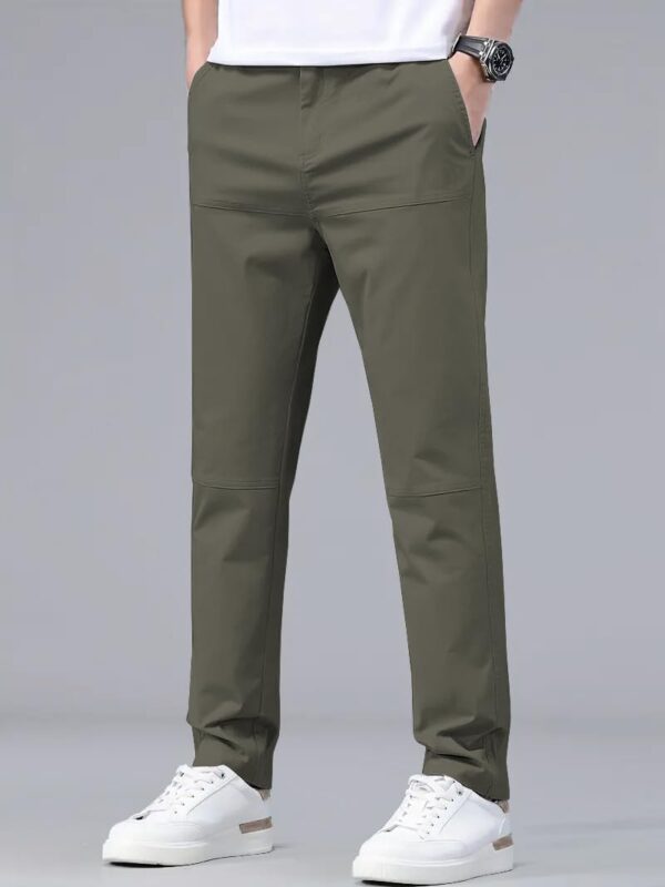 GLASGO Men's Slim Fit Cotton Pants – Casual Trousers with Functional Pockets | Breathable, Wrinkle-Free | Office, Travel Comfortable, All-Day Wear | GPANT-1-$ - Image 5