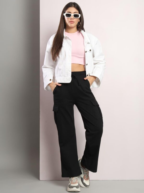 Q - RIOUS Women's Cargo Style Flared Trouser - Image 3