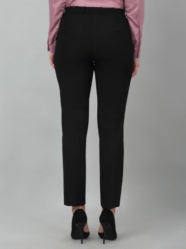 Cantabil Solid Non Pleated Regular Fit Mid Rise Formal Trouser for Women | Formal Pants for Women | Formal Wear Regular Fit Trouser for Women (P_LTRF00004) - Image 4