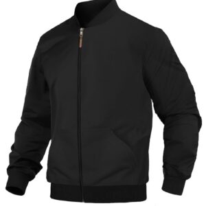 LEOTUDE CASUAL JACKET for Men's Regular Fit Loopknit Bomber Jacket with Zipper Closure and 2 Side Pockets (Color Maroon)