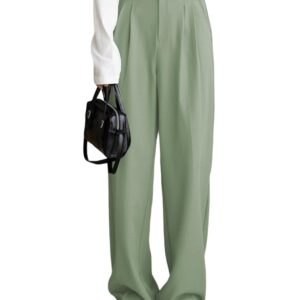 KOTTY Women's High Rise Viscose Rayon Relaxed Fit Korean Trouser