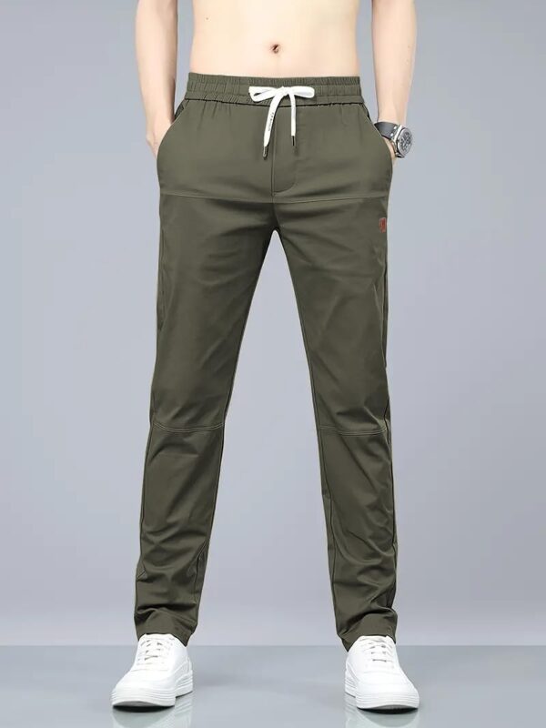 GLASGO Men's Slim Fit Cotton Pants – Casual Trousers with Functional Pockets | Breathable, Wrinkle-Free | Office, Travel Comfortable, All-Day Wear | GPANT-1-$ - Image 6