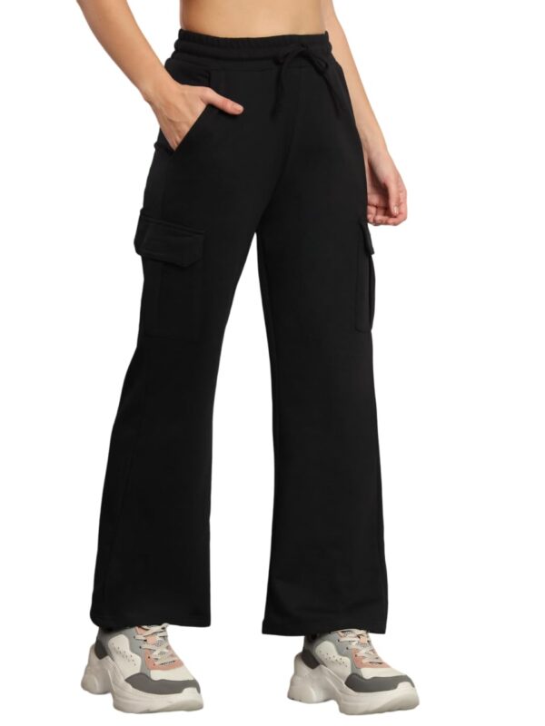 Q - RIOUS Women's Cargo Style Flared Trouser