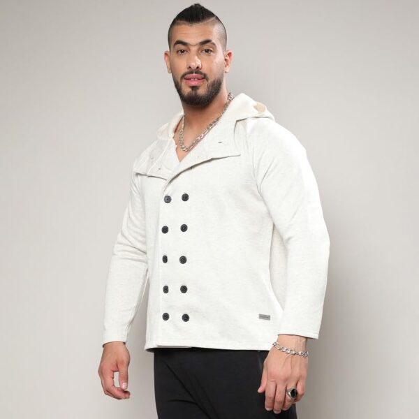 Instafab Plus Men's Jacket For Casual Wear | Plus-Size Fit | Long Sleeve | Hooded Neck | Zip Closure | Polyester Jacket Crafted With Comfort Fit For Everyday Wear - Image 3