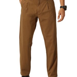 Thomas Scott Men's | Solid | Light Weight | Breathable Fabric | 4 Pocket | Mid Rise | Relaxed Fit | 100% Cotton | Button Waist | Chino Trouser | Pants