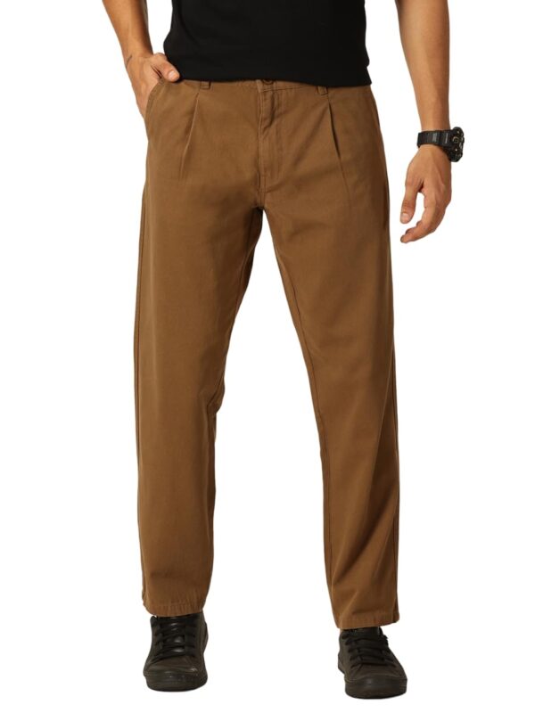 Thomas Scott Men's | Solid | Light Weight | Breathable Fabric | 4 Pocket | Mid Rise | Relaxed Fit | 100% Cotton | Button Waist | Chino Trouser | Pants