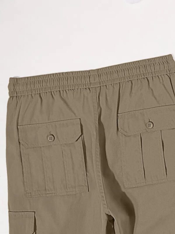 Vogaan Casual Solid Men's Loose Fit Drawstring Cargo Pants with Multiple Pockets | Cotton Cargos for Men - Image 6