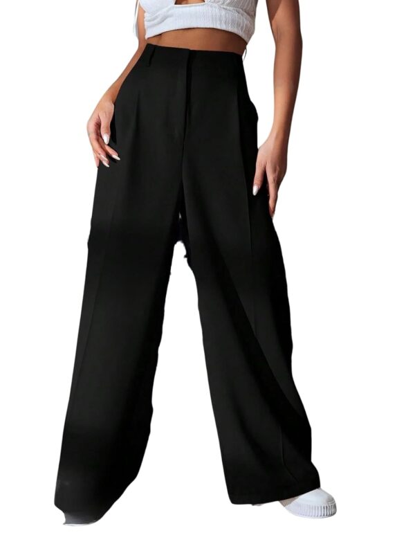 Leriya Fashion Women's Tailored Fit Mid Rise Tailored Trouser Pant