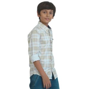 Rocket Science Boy's Casual Regular Fit Cotton Blend Checked Shirt.
