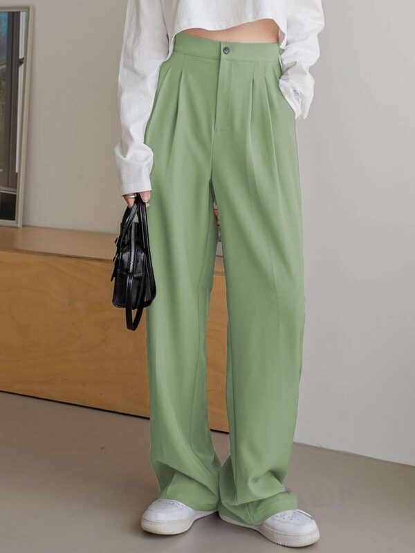 KOTTY Women's High Rise Viscose Rayon Relaxed Fit Korean Trouser - Image 3