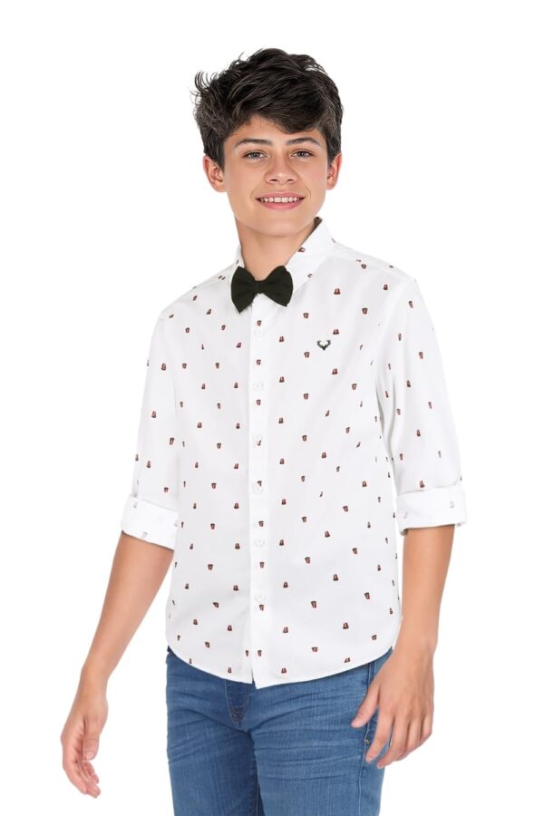 Allen Solly Boy's Cotton Regular Fit Shirt - Image 3