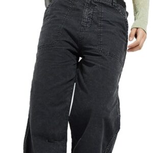 Max Women's High Rise URB_N Washed Wide Leg Jeans